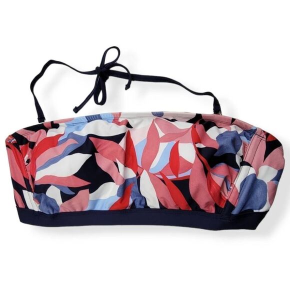 Kona Sol Multi Colored Bandeau Halter Bikini Top  XL 16-18 - Picture 3 of 5